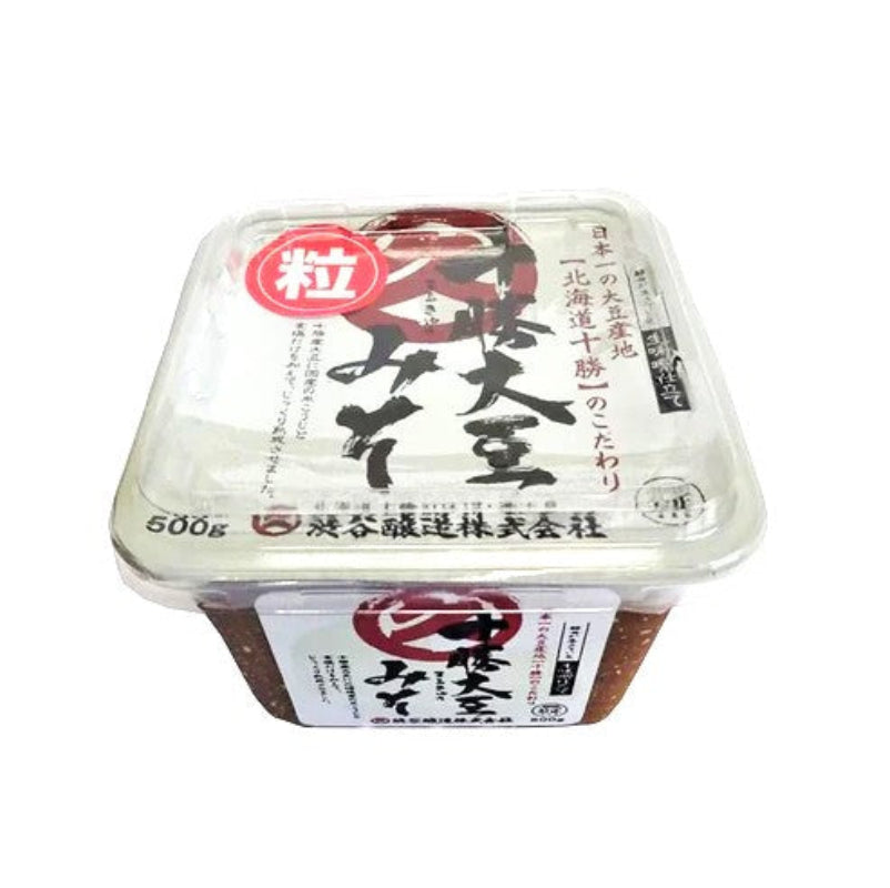 北海道本別町産大豆の手造り無添加「十勝大豆粒味噌」500g