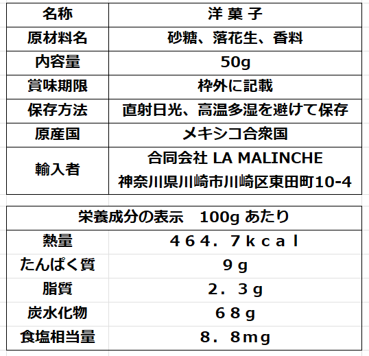 限定販売 de la Rosa マサパン ギガンテ 2個 メキシコ伝統のピーナッツ(落花生)菓子