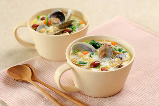 大豆と金時豆のクラムチャウダー