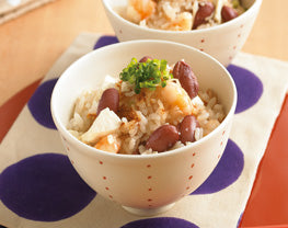金時豆と豆腐の炊き込みご飯