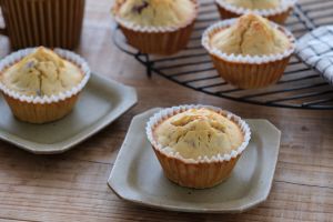 金時豆とバナナの米粉マフィン