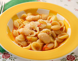 白花豆とじゃがいものパスタ　～南イタリアの家庭料理～