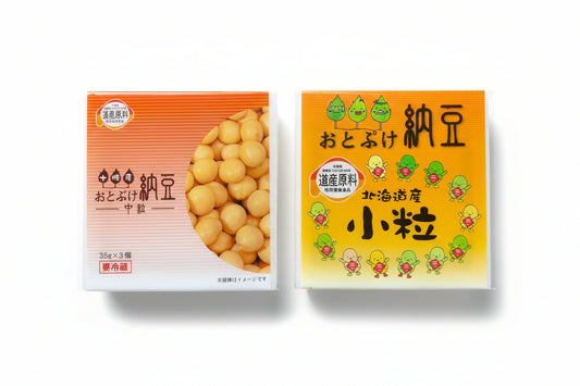 北海道・音更 更葉園 おとぷけ納豆 中粒・小粒 2種 各6個　（計12個）