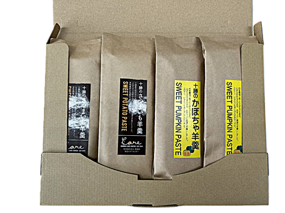 北海道十勝のさつまいも羊かん・十勝のかぼちゃ羊かん 各2本セット（882.5円/本）