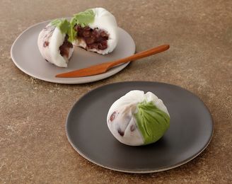 小豆入り抹茶茶巾